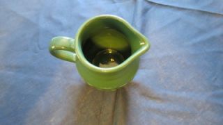 longaberger pottery ivy green creamer nos