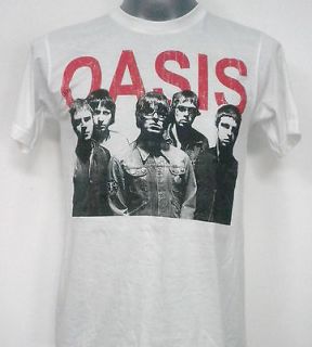 oasis indie rock t shirt white size medium