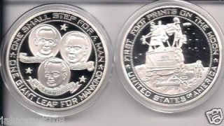 APOLLO 11~FIRST MAN ON THE MOON~UNITED STATES OF AMERICA~SILVER 