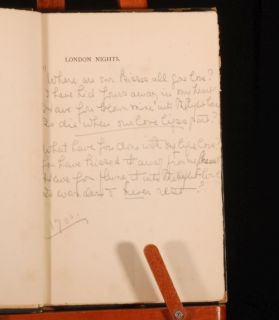 1895 London Nights by Arthur Symons Manuscript Poems