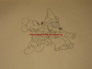 1933 Walt Disney YE OLDEN DAYS Animation Drawing Mickey Mouse & Minnie 