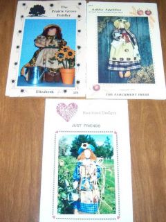 Folk Art Doll Patterns Poppy Ashley Appleby and Elizabeth