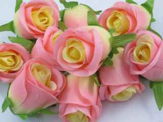 10 Lifelike Rose Head Bud Fake Artificial Silk Flower Party Wedding 