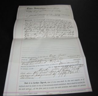 Old 1898 Woodside CALIFORNIA   Indenture   Real Estate Lease DOCUMENT 