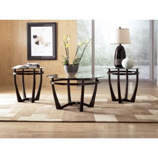 ASHLEY   CHARLA DARK BROWN 3IN1 PACK TABLE FURNITURE   FREE SHIPPING 