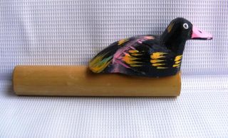   Wood Duck Whistle Hunting Game Asia Handcrafted Hand Painted