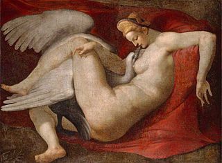 Leda and the Swan , a 16th century copy after a lost painting by 
