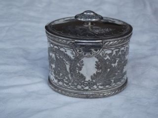 Lovely Victorian Silver Plated Tea Caddy Atkin Bros Box