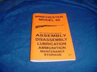 Winchester Model 88 do Everything Manual Assembly Book