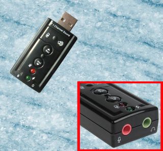 USB to Audio Sound Card Adapter with Earphone Mic Jack