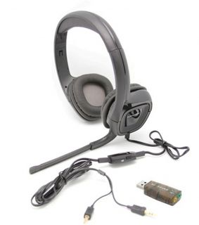 Plantronics Audio 355 Stereo Headset for Music Skype PC Mac w Free USB 