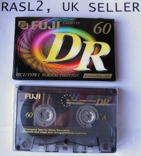 Fuji Dr 60 Blank Audio Cassette New in SEALED Packs 60 Minutes C60 