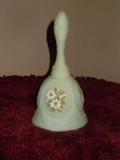 Fenton Art Glass Bell Vintage Hand Painted Beautiful Signed Peice 