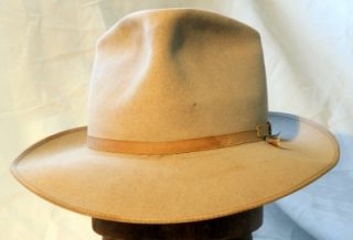 Vintage Resistol Western Fedora Hat Silver Belly, Open Road Like
