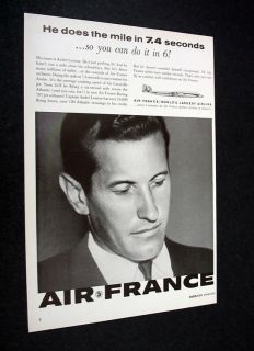 Air France Caravelle Jet Pilot Andre Lesieur 1958 Ad