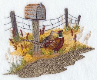 Pheasant Embroidered Set of 2 Bathroom Towels