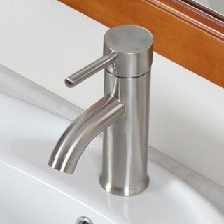 Bathroom Short Brushed Nickel Finish Faucet for Sink Vanity