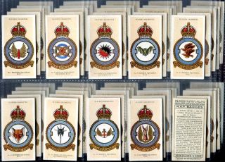 Tobacco Cards John Player RAF Badges Royal Airforce RAF Insignia 1937 