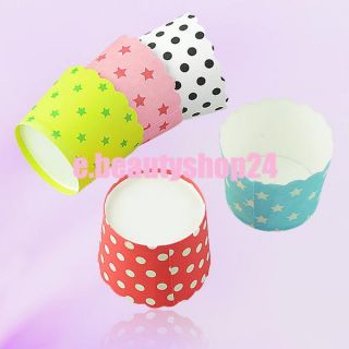 50pcs Spots Cake Baking Paper Cup Cupcake Muffin Cases Liners Wedding 