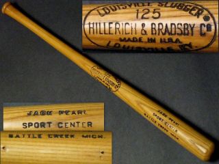 Jack Pearl Sport Center Battle Creek Mich Baseball Bat