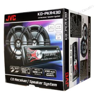 JVC Car Audio Upgrade Package CD MP3 USB Stereo Receiver Pair 6 5 