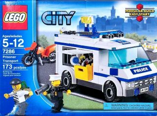 LEGO City PRISONER TRANSPORT Police Paddy Wagon Truck Playset 7286 NEW 