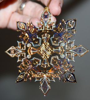 BALDWIN Cordillera Ice Flower SNOWFLAKE Ornament 24kt Gold Brass *Lace 