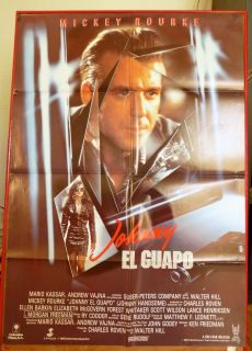   Mickey Rourke 1989 Orig Movie Poster Spanish Ellen Barkin