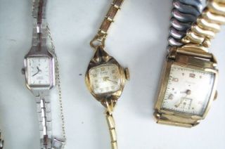 There are 7 vintage wrist watches in this lot. They all need 