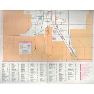 Vintage Ennis Texas TX Map Lake Bardwell Area Map 1974 Street Map 