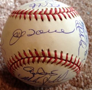 2000 YANKEES Team Signed Baseball Autograph World Series STEINER 