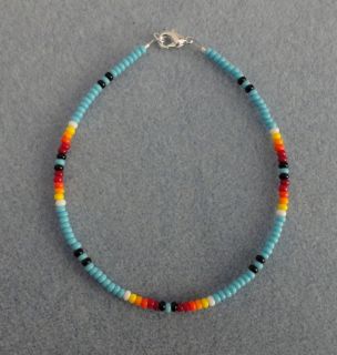 BL Turquoise Bead Anklet Ankle Bracelet Native American