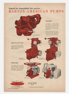 1965 Barton American Mid Front Portable Fire Pumps Ad