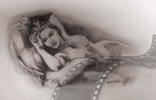 Titanic Jacks Drawing of Rose from The Movie Titanic