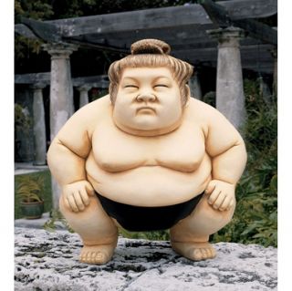 Basho The Sumo Wrestler Sculpture Japanese Fighter Asian Statue Design 