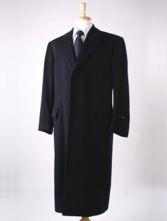 NWT $4995 OXXFORD Handmade Barrington Navy Blue Pure Cashmere Coat 