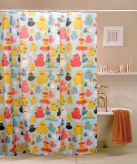Gorgeous Fabric Cute Duck Shower Curtain for Kids M2611