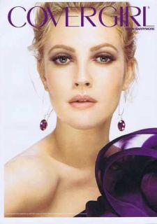 2010 Drew Barrymore CoverGirl Makeup Print Ad Sexy  