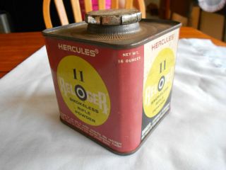 vintage antique Hercules Reloder 11 smokeless rifle powder tin can