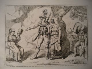 unincisione allacquaforte originale del 1823 di Bartolomeo 