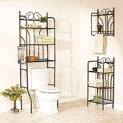 New 3 Piece Bathroom Spacesaver Storage Shelf Collection