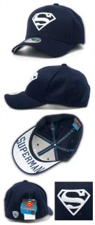 Baseball Cap Superman Flexfit/ Spandex Hat/ Navy AC102