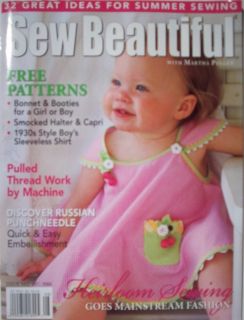 Sew Beautiful Magazine w Martha Pullen w Pattern Embroidery Classic 