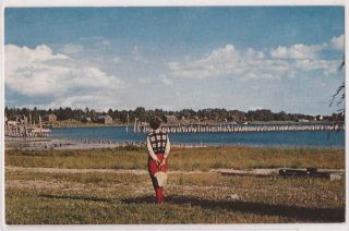   Postcard Enjoying The View Beaver Island Harbor Scene 1965