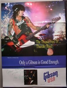 Gibson Bass Guitar Poster Thunderbird IV Motley Crue