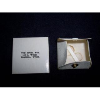 Vintage Mini 10K Yellow Gold Baby Wedding Ring Gift Set Original Box 