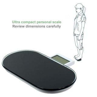   Bathroom Scale 180 KG 396 lbs Black Compact Portable Personal Scale