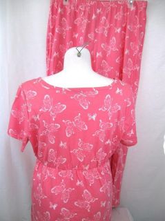 Sleepin by Bedhead PJs Size 3X 2 Piece Cotton Pajama Set Pink 