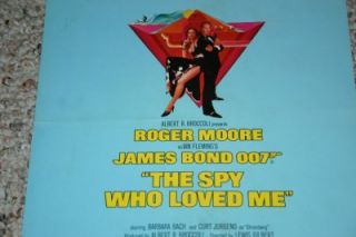 THE SPY WHO LOVED ME Movie Program James Bond Roger Moore Ian Fleming