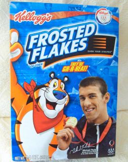 Michael Phelps Olympic Kelloggs Frosted Flakes Box 2008 Collectible 